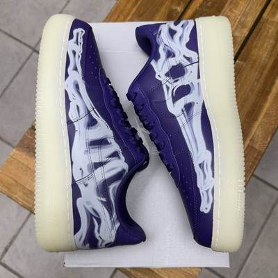 Size 9 - Nike Air Force 1 Low Purple Skeleton