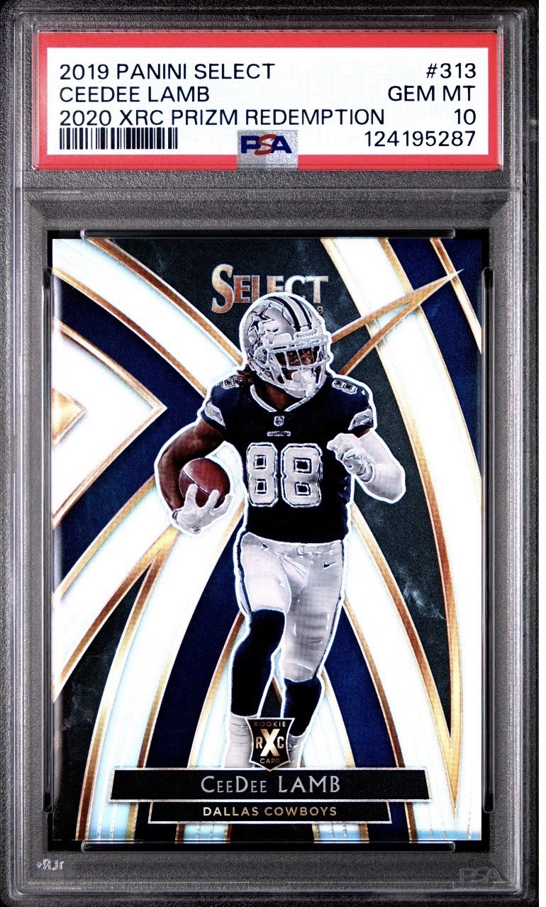 Panini 2019 Select XRC Prizm Redemption CeeDee Lamb Rookie PSA 10 #313 Cowboys