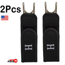 2PCS Tactical Metal Hook Elastic Belt Buckle-Less Invisible Waist Belt Closure