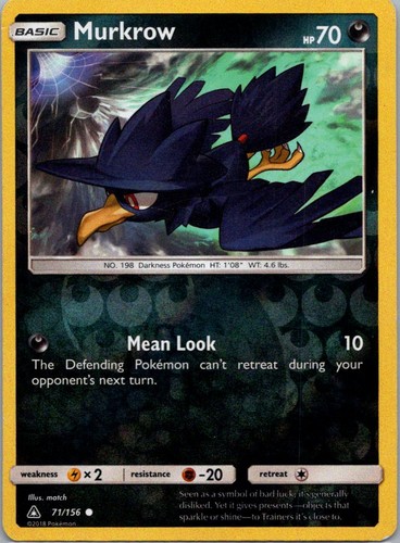 Murkrow 71/156 Sun & Moon Ultra Prism Reverse Holo Common