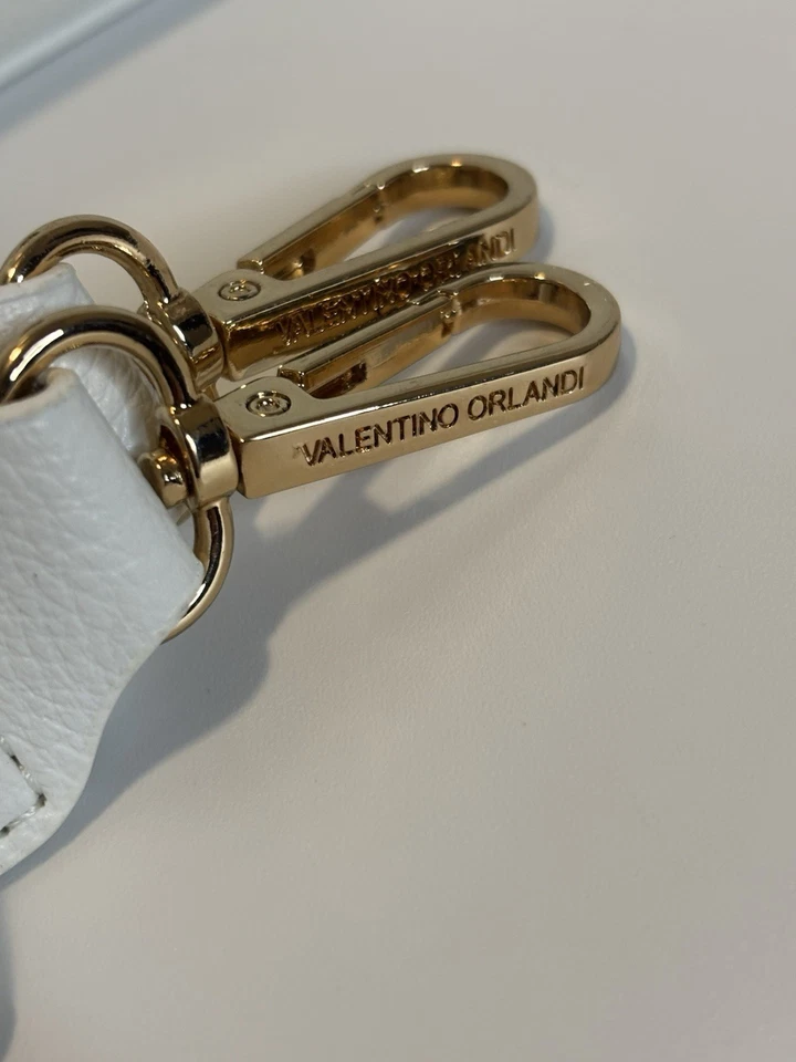 VALENTINO ORLANDI Bolso de Cuero Vegano Blanco con Bandolera y Bolsa NUEVO CON ETIQUETAS Foto 3 de 4