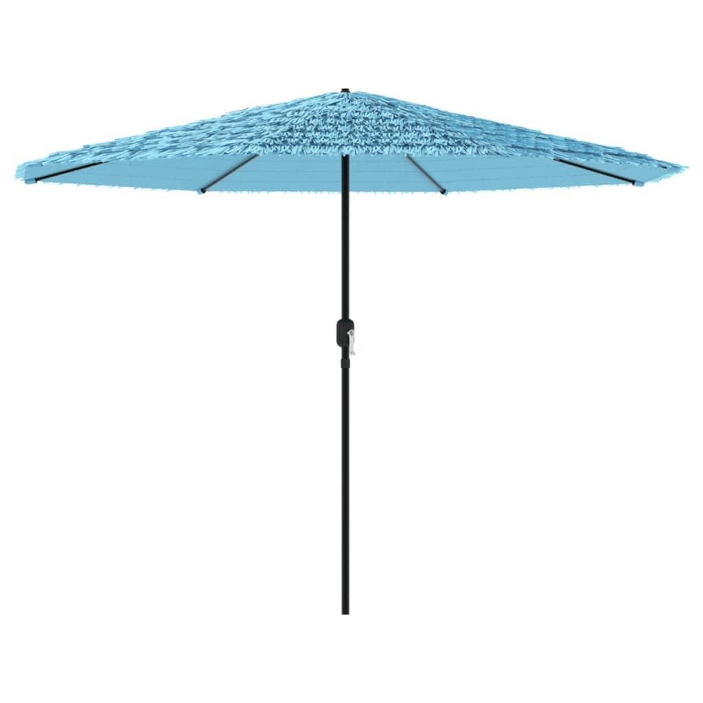 Parasol de jardin 388x388 cm en acier mât central gris pour terrasse