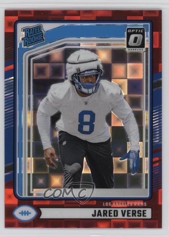 2024 Donruss Rated Rookie Optic Preview Red Pandora Prizm Jared Verse #341 11oh