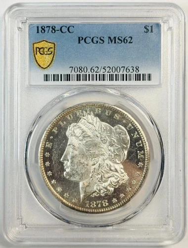 1878 CC Morgan Silver Dollar PCGS MS-62 Proof Like Surfaces! Carson City