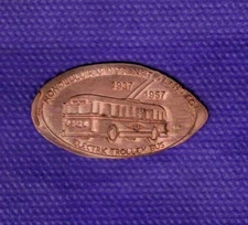 HAWAII S HONOLULU RAPID TRANSIT "Trolly Bus" Elongated Pressed Copper Penny