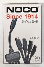 Noco 5-Way SAE Connector Extension Cable - NEW  Model# GC033 13 Inch