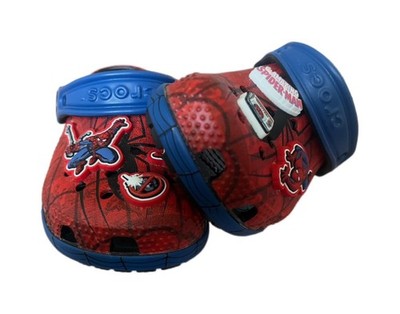 Crocs Marvel Spider-Man Clogs Kids Size C6 Red Blue New
