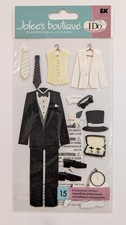 RARE Jolee's Groom Tuxedo Wedding Scrapbooking Stickers READ 