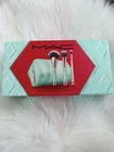 MAC Of All Trades Full-Sized Pro Brush Trio Set Mint Green Quilted Bag AUTHENTIC
