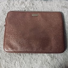 Kate Spade New York Rose Gold Glitter Sleeve for 13  Laptop Padded Zip Cover