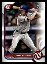 Jared McKenzie 2022 1st Bowman Draft #BD-5 Washington Nationals ROOKIE RC