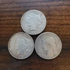 1922 S, 1923-D & 1924-S Peace Silver Dollars