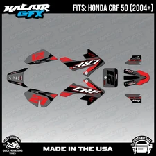 Graphics Kit for Honda CRF50 (2004-2012) or (2013+) OG CREW- Red