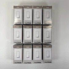 Lot of 12 Lutron CA-1PS-WH Claro On/Off Switch, 15-Amp/Single-Pole, White
