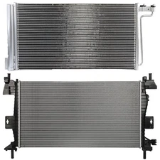 Aluminum Radiator & AC Condenser Cooling Kit For Ford Focus 2012 2013 2014