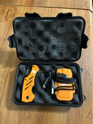 NRA Survival Kit Electric Torch Flashlight Multi Function Charging Cable & Knife