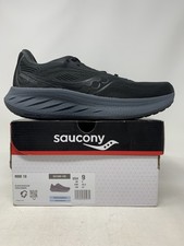 Men's Saucony Ride 18, Black/Shadow, 9 D Medium US