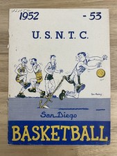1952 U.S. Naval Training Center San Diego College Basketball Media Guide RARE!