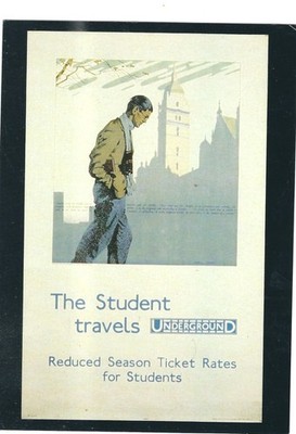 LONDON TRANSPORT MUSEUM THE STUDENT TRAVELS UNDERGROUND CARD NO LTM 91