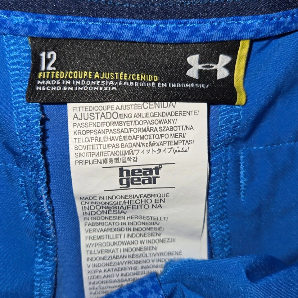 Pantalones cortos de golf Under Armour azul pata de gallo ajustados para mujer talla 12 Foto 3 de 4