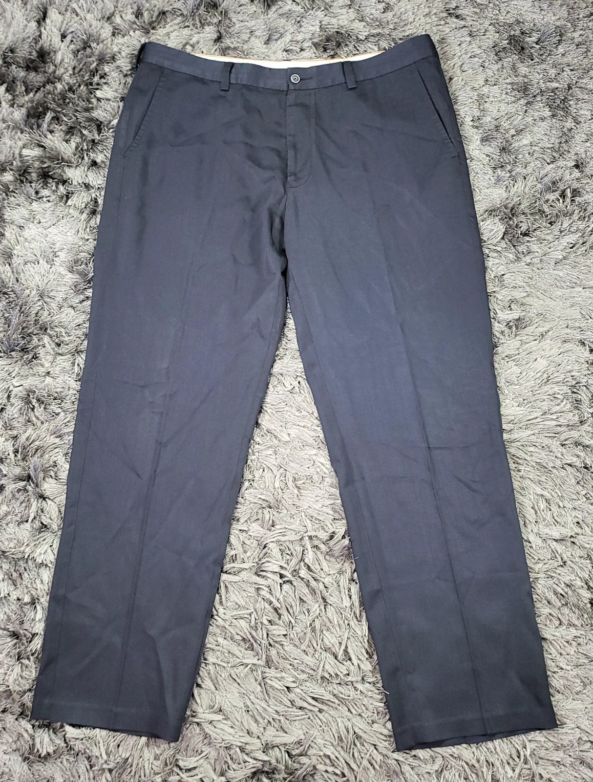 Tommy Bahama Pants Mens 38x32 Blue Dress Tencel Wool Blend Marlin Logo Trousers