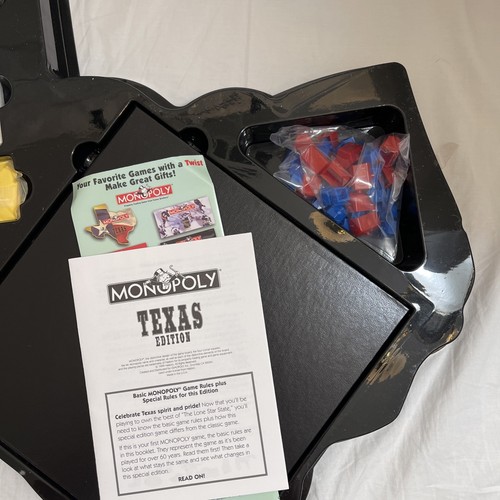 Monopoly TEXAS STATE SHAPED Edition 1999 Sealed Pieces Unused - Picture 13 of 15
