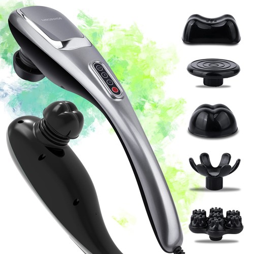 Handheld Deep Tissue Neck Back Massager for Shoulder, Waist, Leg, 3700 RPM Po...