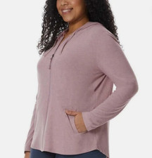 32 Degrees Women's Lightweight Full Zip Hoodie Jacket Light Pink S NWOT