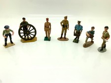 UNBRANDED & KINGCAST TOY SOLDIERS SEVEN VARIOUS FIGURES 54MM UNBOXED