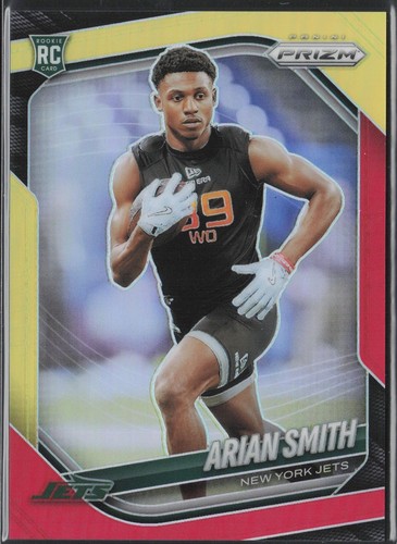 2025 Panini Prizm Rookie Red and Yellow #391 Arian Smith /44 (RC) Jets YT92