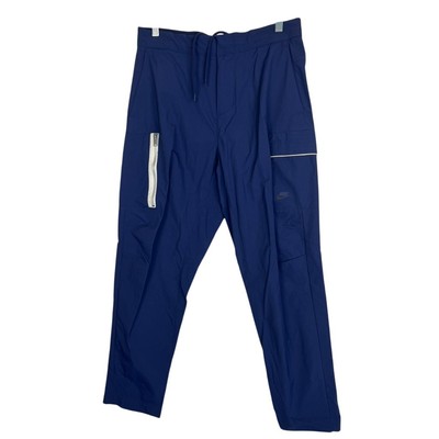 Mens Nike Blue Sportswear Tech Essentials Woven Cargo Unlined Pants Size M