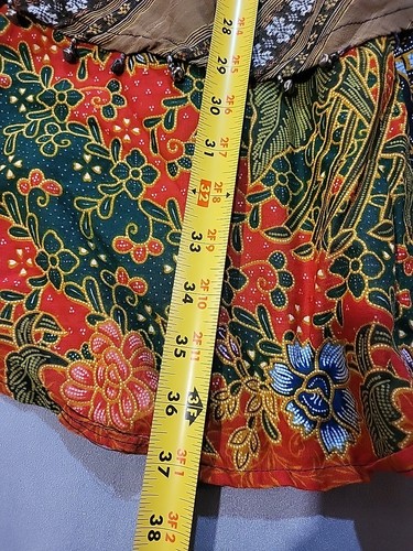 Batik Carwi Pants with Bells Bohemian Hippie Harem Dancer Womens Pants Small - Picture 5 of 10