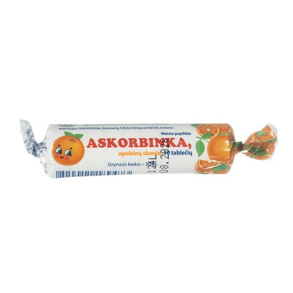 ASKORBINK Orange Flavor 10 Tablets Vitamin C Immune Support Supplement