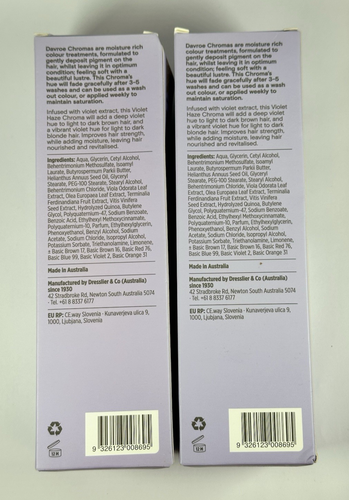 2 x Davroe Chroma Colour Treatment VIOLET HAZE 6.75oz/200ml Free Shipping - Picture 4 of 5