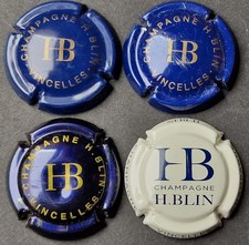 Lot lettre B4 - BLIN H. / 4 CAPSULES PLAQUE MUSELET CHAMPAGNE