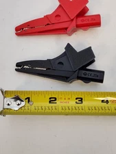 2 (LOT) Large Alligator Clips  20 AMP !!! Test Probe 4mm Banana Plug ,1000V CAT3