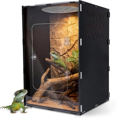 25 Gallon Reptile Tank Enclosure,16X16X24 Reptile Terrarium Acrylic Front Openin