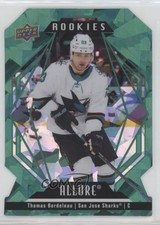 2022 Upper Deck Allure Rookies Green Rainbow Die-Cut 39/99 Thomas Bordeleau 14bf