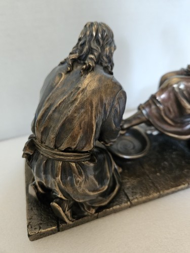 JESUS ​​WASHING THE FEET OF THE DISCIPLES OF VERONESE Statue Cast Bronze Figure - Picture 12 of 19