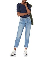 Kurzarm T-Shirt Damen XL Marineblau Rundhals PuffäRmel Amazon Essentials