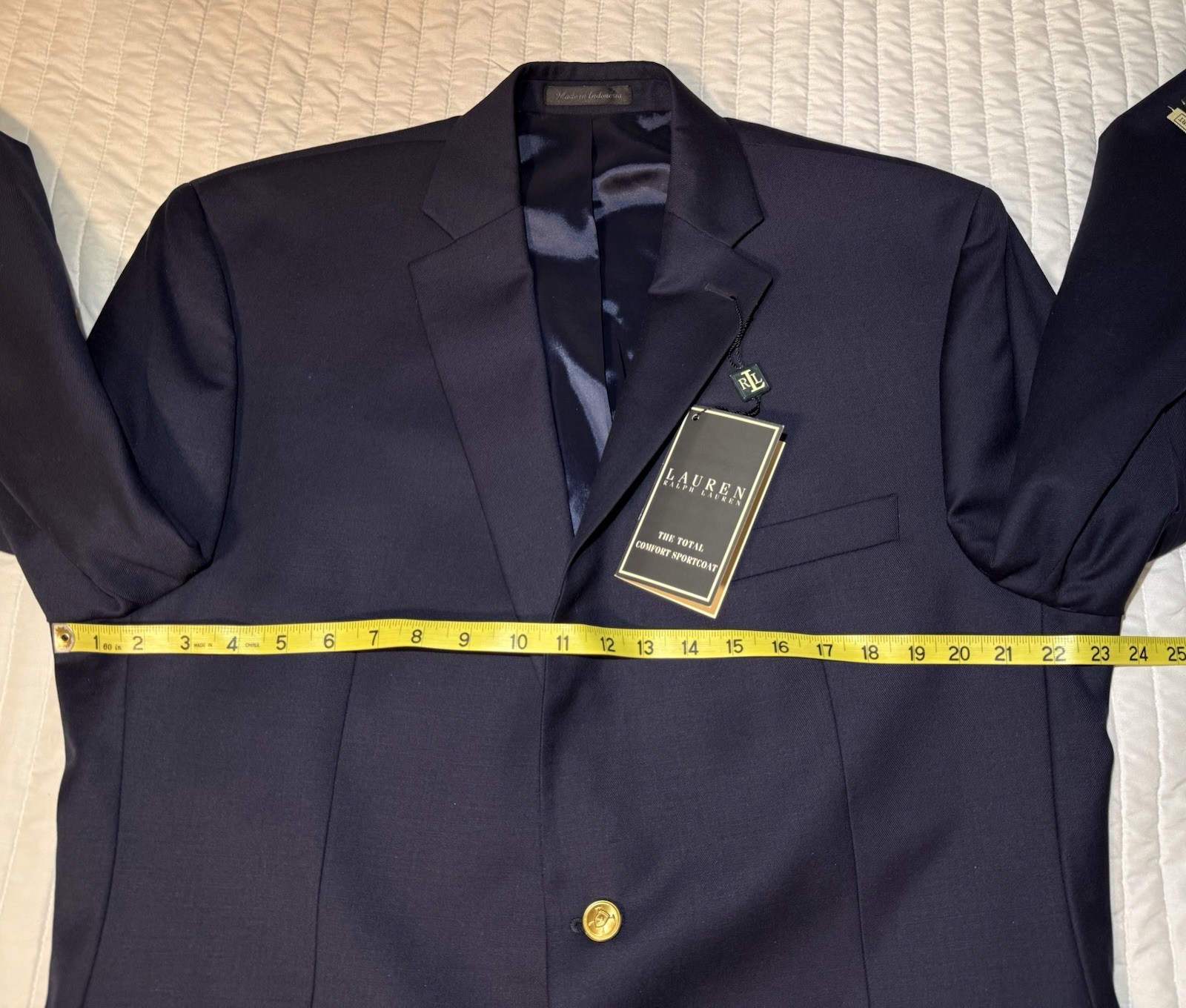 New Lauren Ralph Lauren Mens 44R Blue Wool Gold Button Blazer Sportscoat NWT thumbnail 13