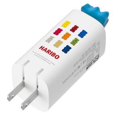 Haribo 65W 3-Port GaN Fast Charger PD/Qualcomm 4.0 Compatible 5V 3A Gummy Bear