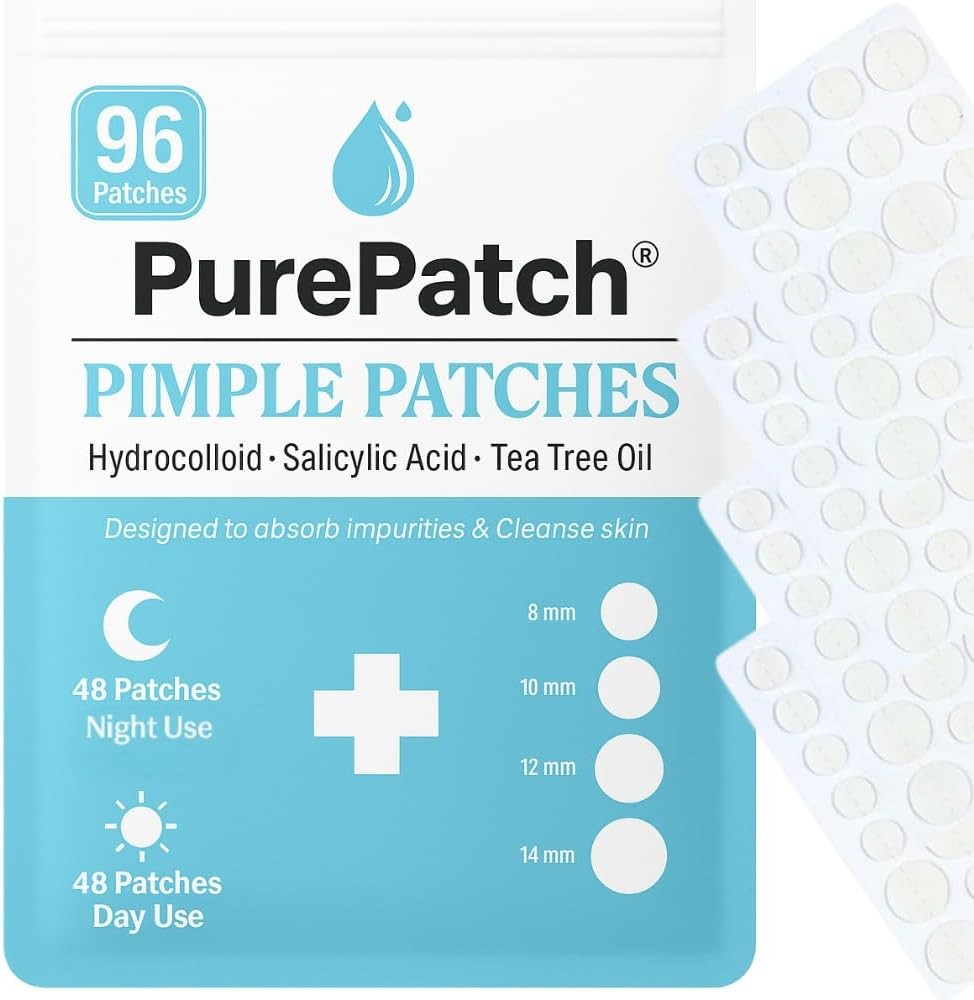 PurePatch Pimple Patches - 96 Hydrocolloid Spot Patches with Salicylic Acid & T