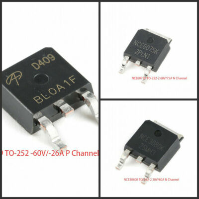 SMD MOSFET Transistor AOD409 NCE6075K NCE3080K N/P Channel | eBay