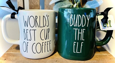 New Rae Dunn World s Best Cup Of Coffee Mug Set Buddy The Elf Movie Christmas