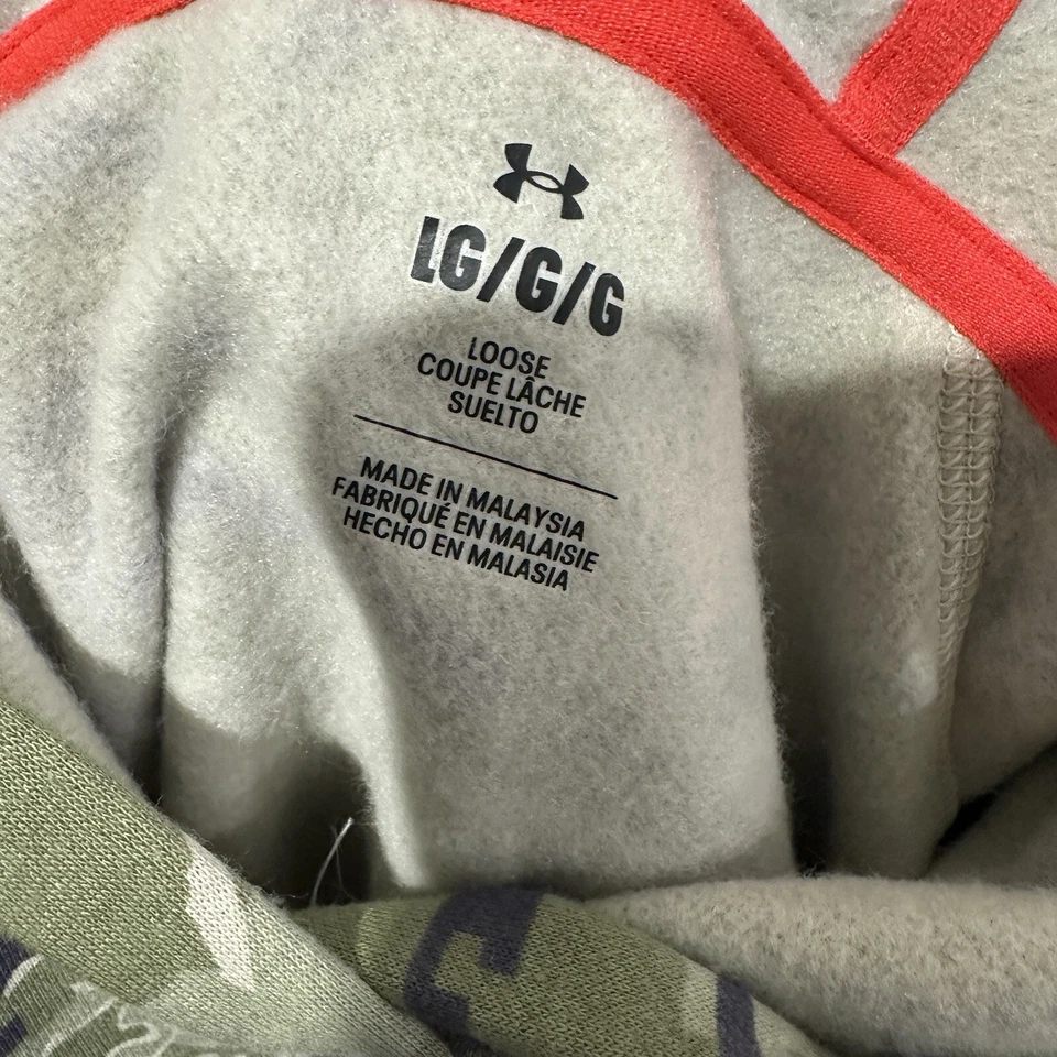 Sudadera con capucha polar Under Armour Project Rock Día de los Veteranos para mujer 1373610-346 talla LG Foto 3 de 4