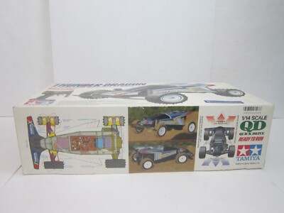 Vintage 1989 TAMIYA 1/14 Thunder Dragon Quick Drive RC Car 46003 w