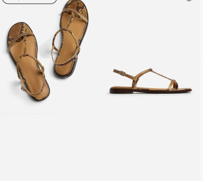 Madewell $75 The Bev T-Strap Thong Sandal in Sepia Size 8 NR007