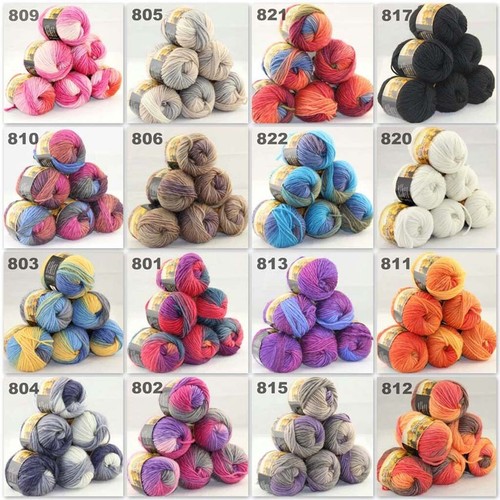SALE LOT 6balls x 50gr NEW Chunky Colorful Hand Knitting Scores Wool Yarn 827 - Picture 12 of 14