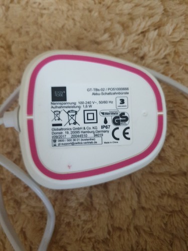 NEU Ersatz Ladegerät Ladestation EASY HOME Akku Schallzahnbürste GT-TBs-02 pink - Bild 3 von 3